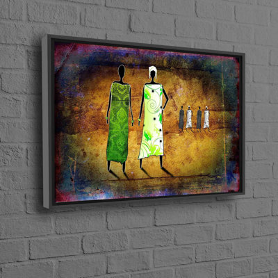 Abstract African People Canvas Art Featuring Ethnic Women - Artwork for Wall Decor and Other Shades