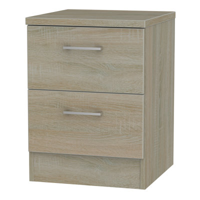 Fully Assembled Ingram 2 Drawer Bedside Table