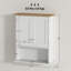 Armoire de salle de bain murale moderne avec 2 portes, tablette réglable, au-dessus de la toilette