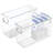 iDesign Set of 2 Cube Storage Bins with Handles for Pantry  - Clear-108714112