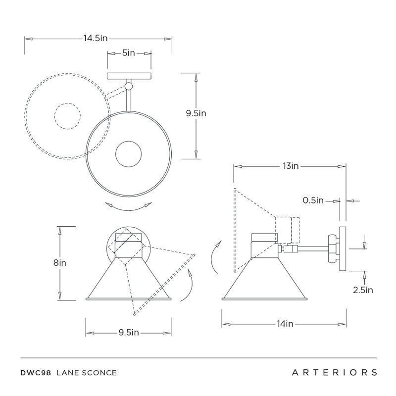 Lane 1 - Light Armed Sconce