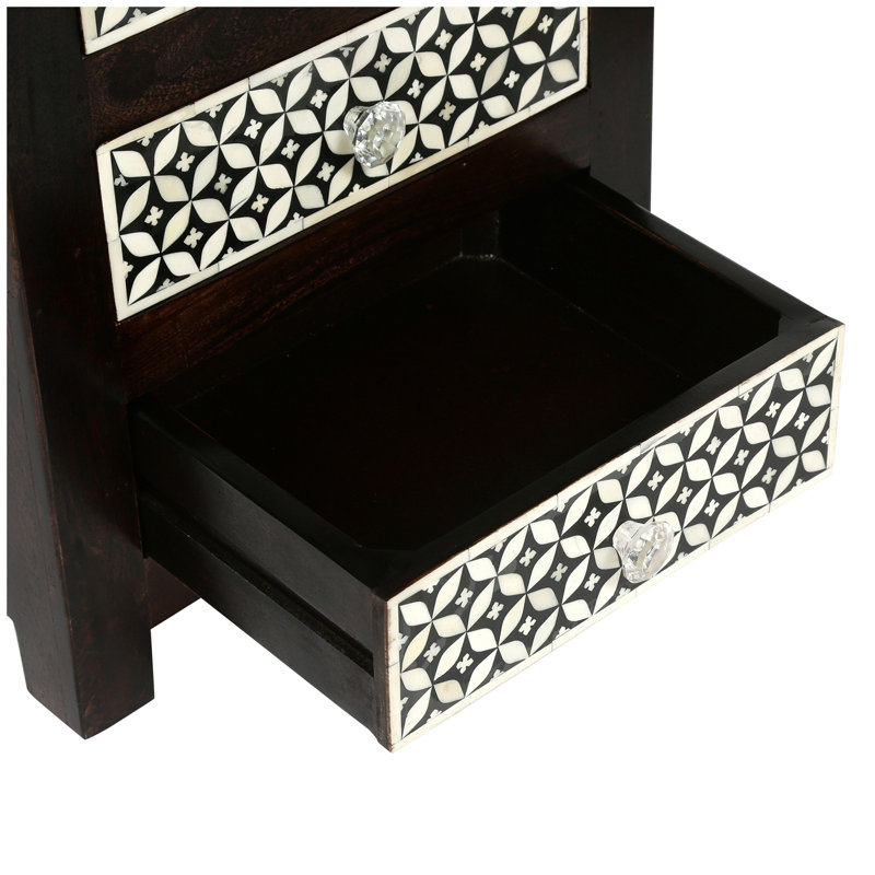 Table de chevet 3 tiroirs en bois