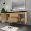 Castin 60" Wall-Mounted Single Right Sink Bathroom Vanity Set-1012651591