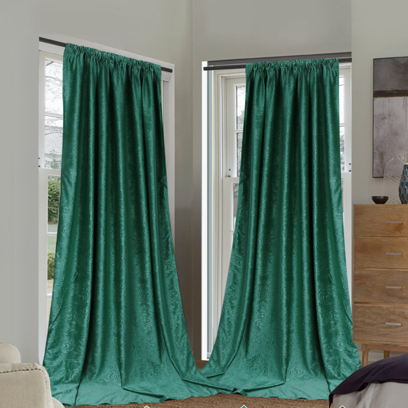 Jekhi Velvet Blackout Pair, 52" W x 108" L, Nightfall Navy
