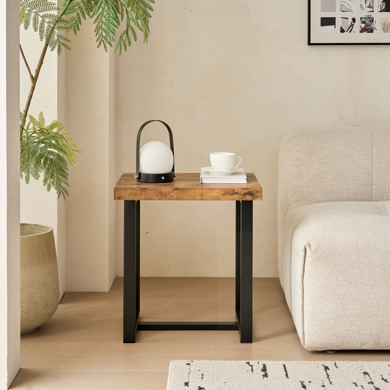 Side Table with Metal Leg