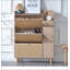 Vitrine à deux portes avec 3 tablettes, rangement durable et élégant pour la décoration de la maison et du bureau
