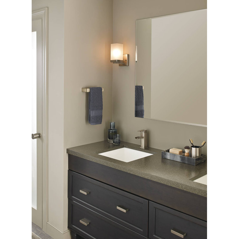 90 Degree 1-Light Bath Sconce, Brushed Nickel, 1