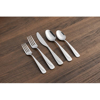 Fiestaware Maraca Black Satin 20-Piece Stainless Steel Flatware