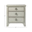 Table de chevet 3 tiroirs blanche