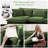 U Shape Sectional Wide And Deep Seat Sofa Couch, 4 Seater Sofa,Cloud Couch For Living Room, Apartment, Fabric-1075294180