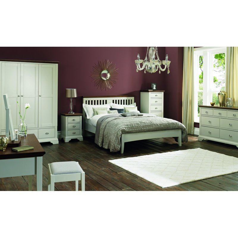 Delphine Headboard, White/Oak, Double (4'6)
