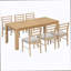 Ensemble de table de salle à manger en bois 7 pièces Farmhouse-125804448