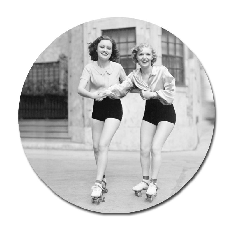 50's Roller Buddies Print, 24" H x 24" W x 2.5" D