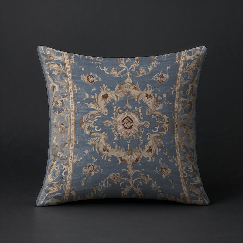 Coussin décoratif intérieur et extérieur Modern, Gris oriental 12, Carré 16 po