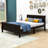 Wood Platform Bed with Headboard and Footboard-217438865-217438864