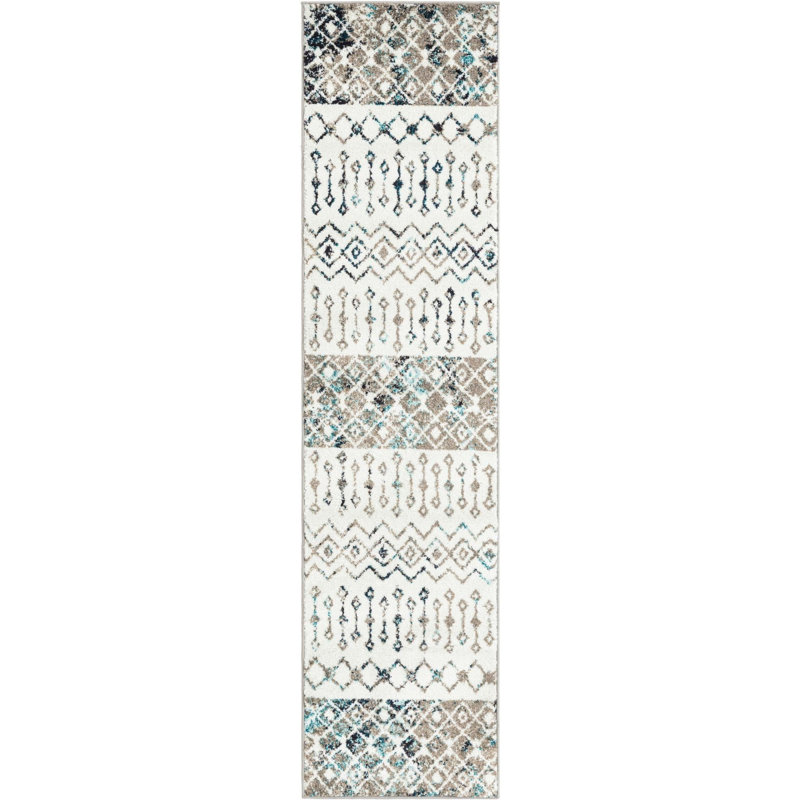 Abstract Indoor Rug, Runner 2' x 8'