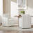 Hidar Upholstered Dining Armchair with Casters-1755915667