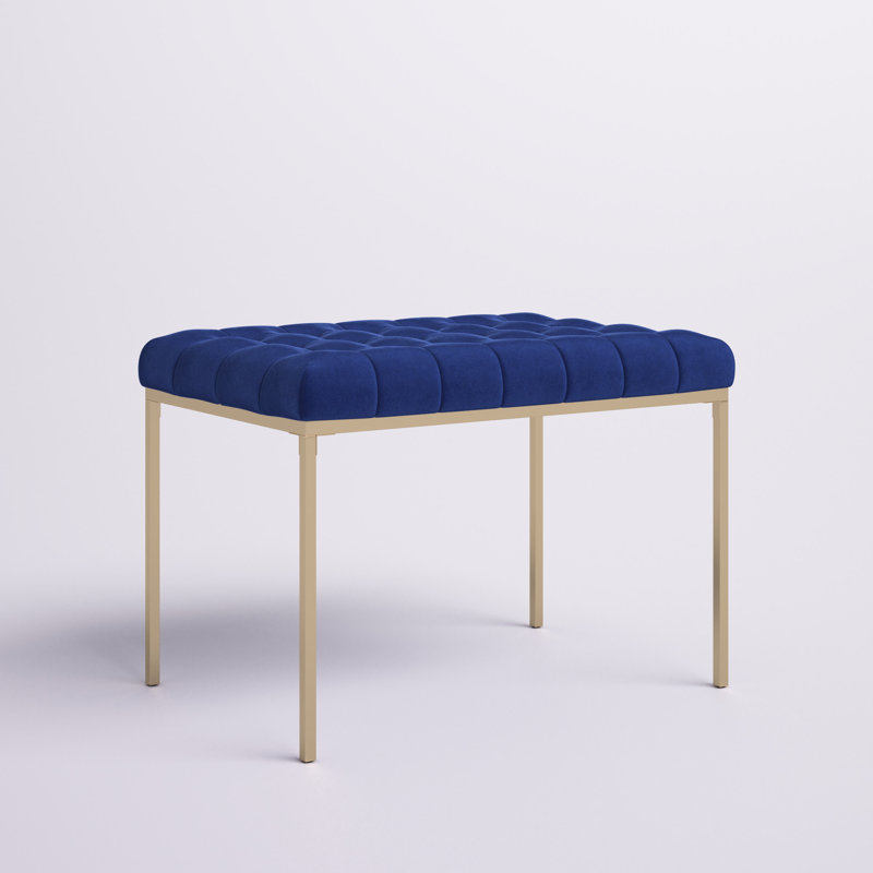 Repose-pieds 24 po, Velours bleu marine