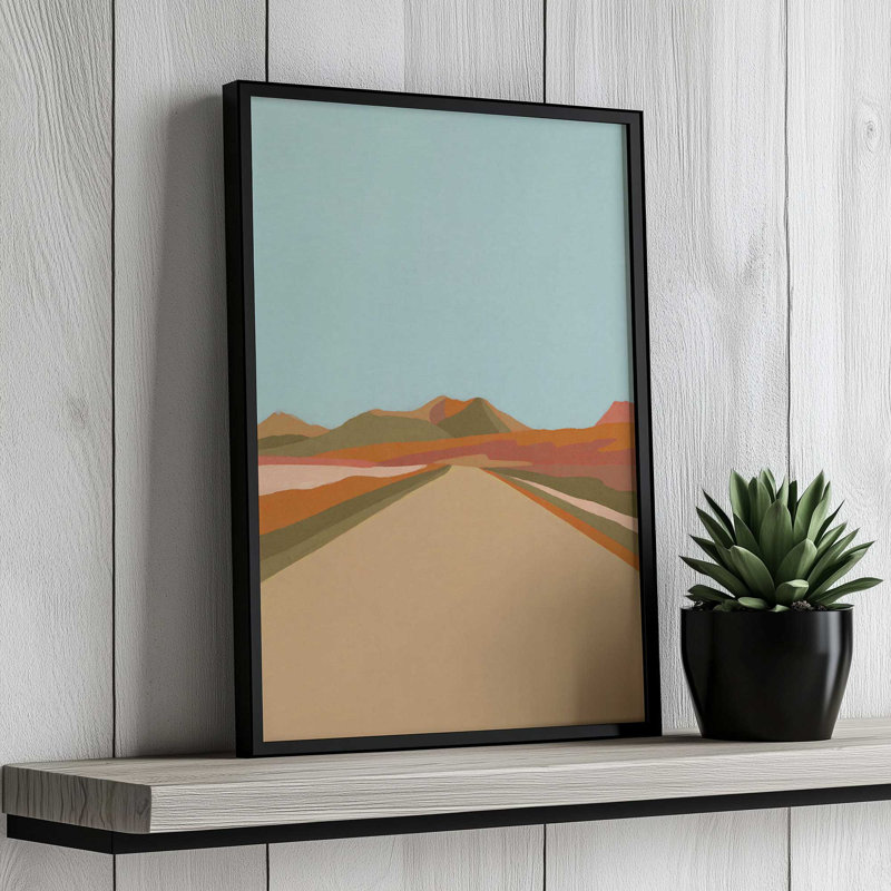 Sur la route 2 par Garima Dhawan, reproduction d'art sur toile, H 16 po x l 12 po, Doré