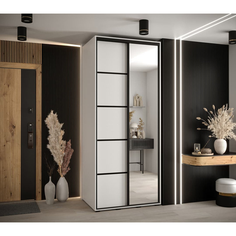 Shamaiah 2 Door Manufactured Wood Wardrobe, White