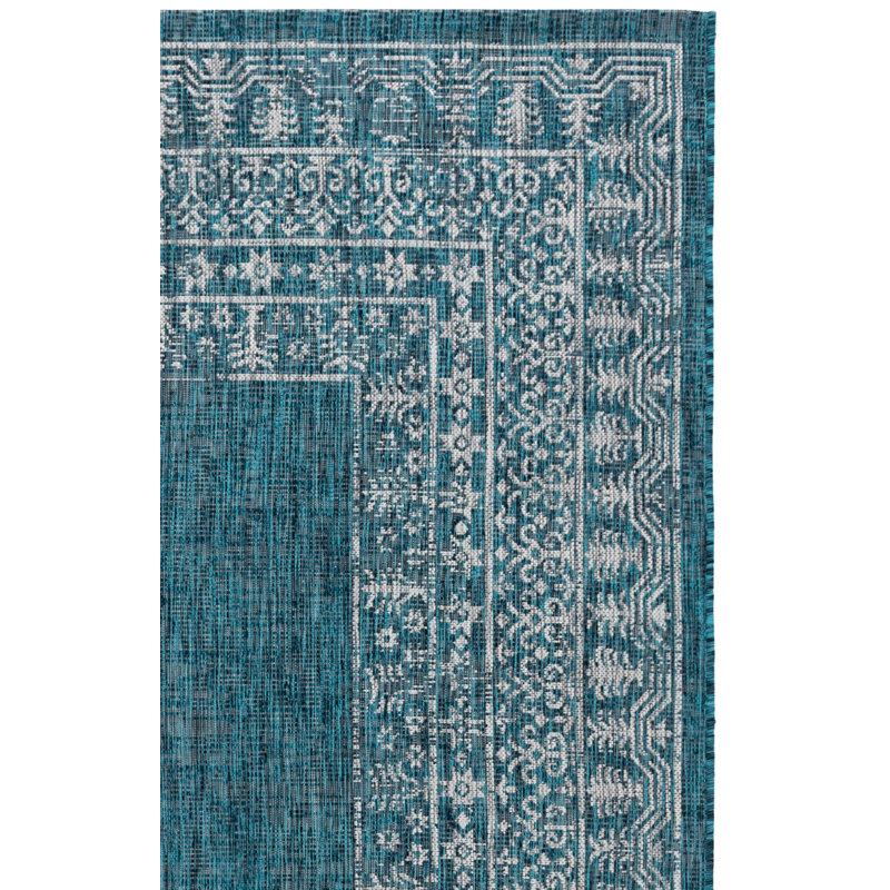 Anelly Performance Southwestern Indoor/Outdoor Area Rug, Rectangle 6'7" x 9'6"