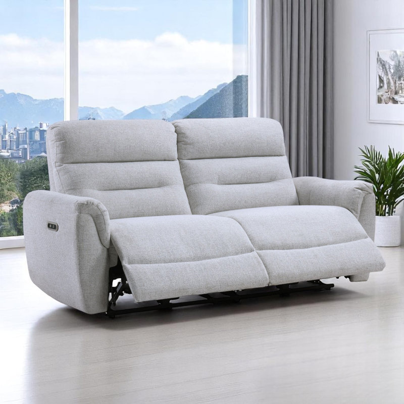 Canapé Power Motion avec port USB, tissu chenille, fauteuils inclinables doubles - sièges de salon modernes