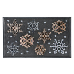 Christmas Doormat Holiday Door Mat Winter Snowflakes Xmas Indoor/Outdoor Welcome  Mat Floor Door Mat for Home Decoration Red Christmas Rug Entryway Front  Porch Farmhouse Decor, 17x29 Inch 