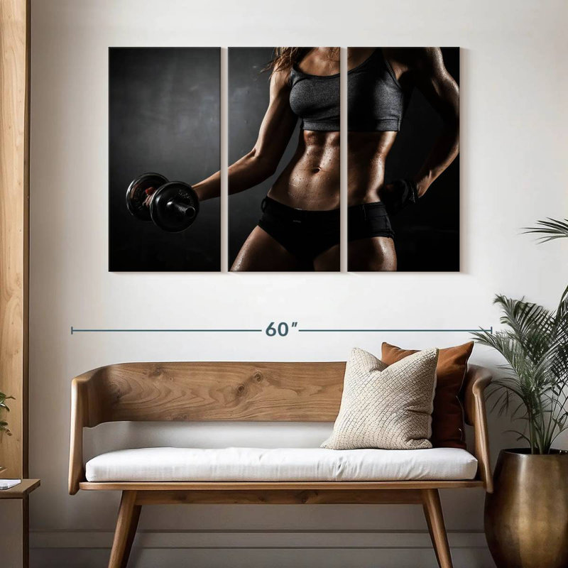 Sireci Weightlifting Lady, 32" H x 50" W