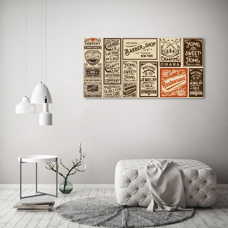 Ads And Labels - Wrapped Canvas Print