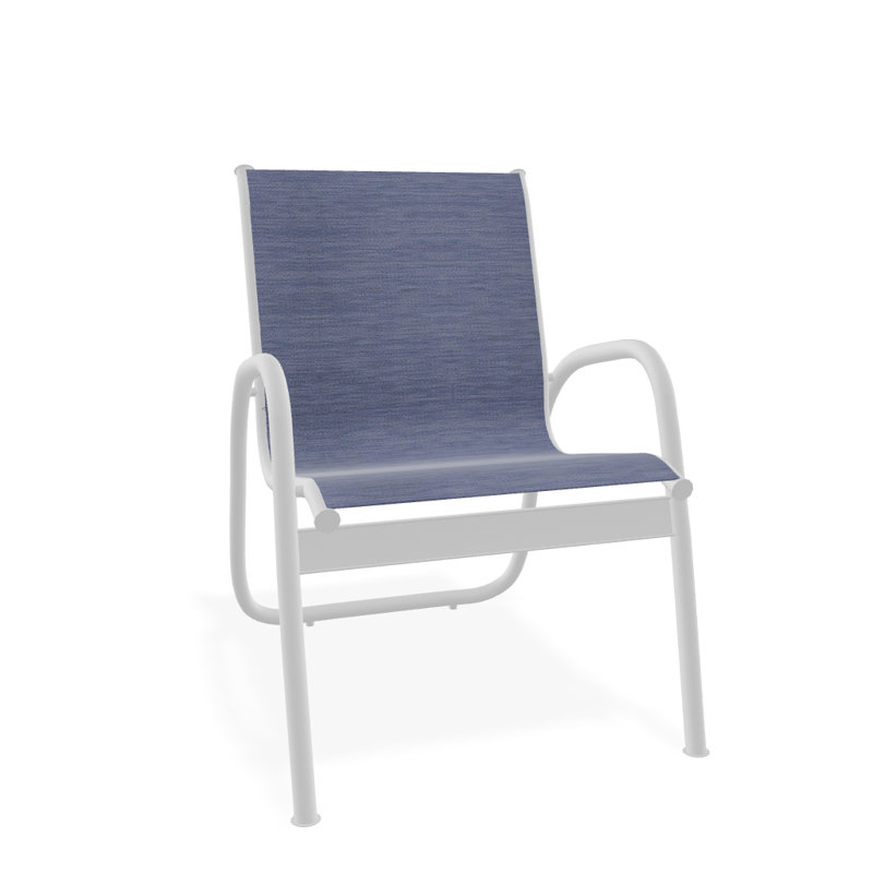 Fauteuil de patio Gardenella, Blanc texturé, Rivière