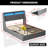 41.3'' Wings Headboard Bed Frame with 4 Under-bed Portable Storage Drawers and LED Light-289622897-289622902