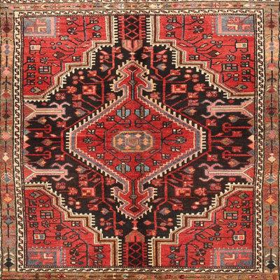 Tapis oriental rouge / brun / noir
