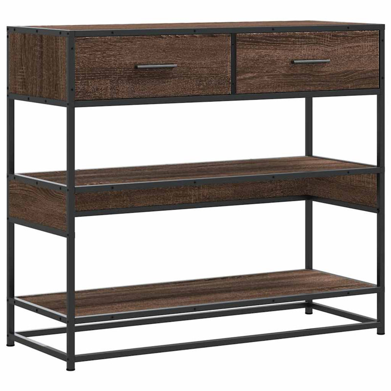 Console Table 90X35x80 Cm Engineered Wood, Brown 