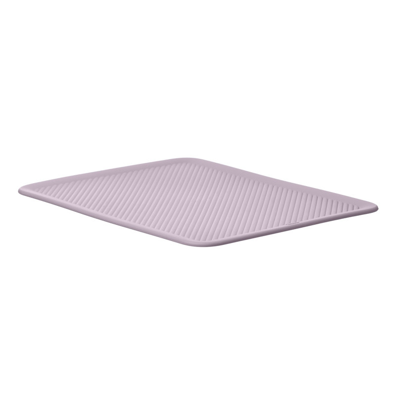 Couvercle de rangement en plastique nervuré, Lilas, H 0,15 po x l 15 po x P 12 po