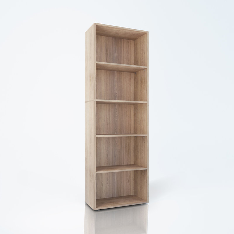 Grimm 155cm H x 60cm W Standard Bookcase, Sonoma oak