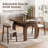 51.2" Farmhouse Extendable Solid Wood Walnut Dining Table Set of 7