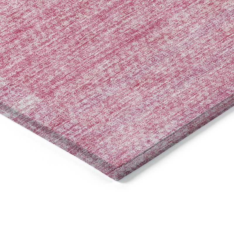 Tapis intérieur lavable rayé rose et rosé 5 pi x 8 pi