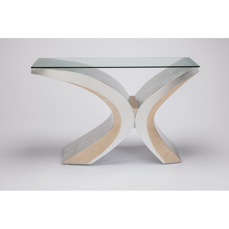 48'' Glass Top Console Table