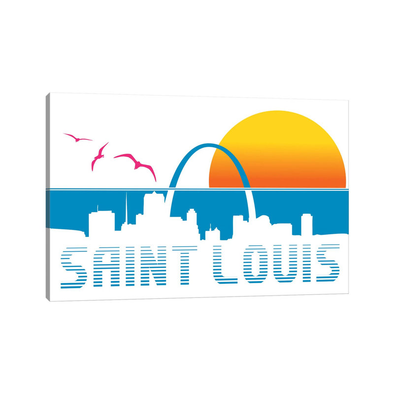 St. Louis Sunset by Benton Park Prints - Wrapped Canvas Gallery-Wrapped Canvas Giclée, 101.6 cm H x 66.04 cm W x 1.91 cm D