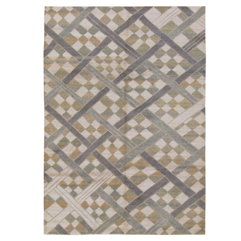 High-Quality Hand-Knotted Grey And Multi Area Rug