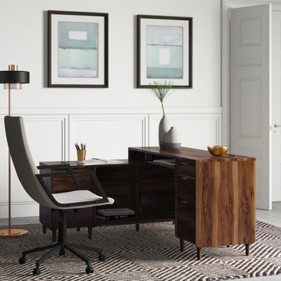 Bureau double caisson en L Cutrer