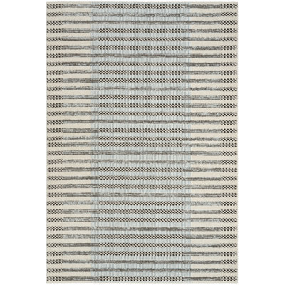 Martay Ivory Blue Modern Indoor Rug