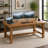 63" Solid Wood Executive Desk With Foot Bar For Home Office-128435266