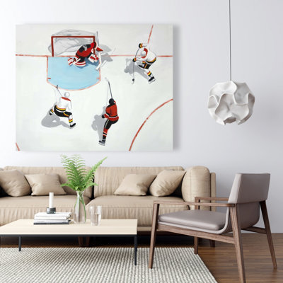 Eventful Hockey Game - Red Canvas Art for Home Decor