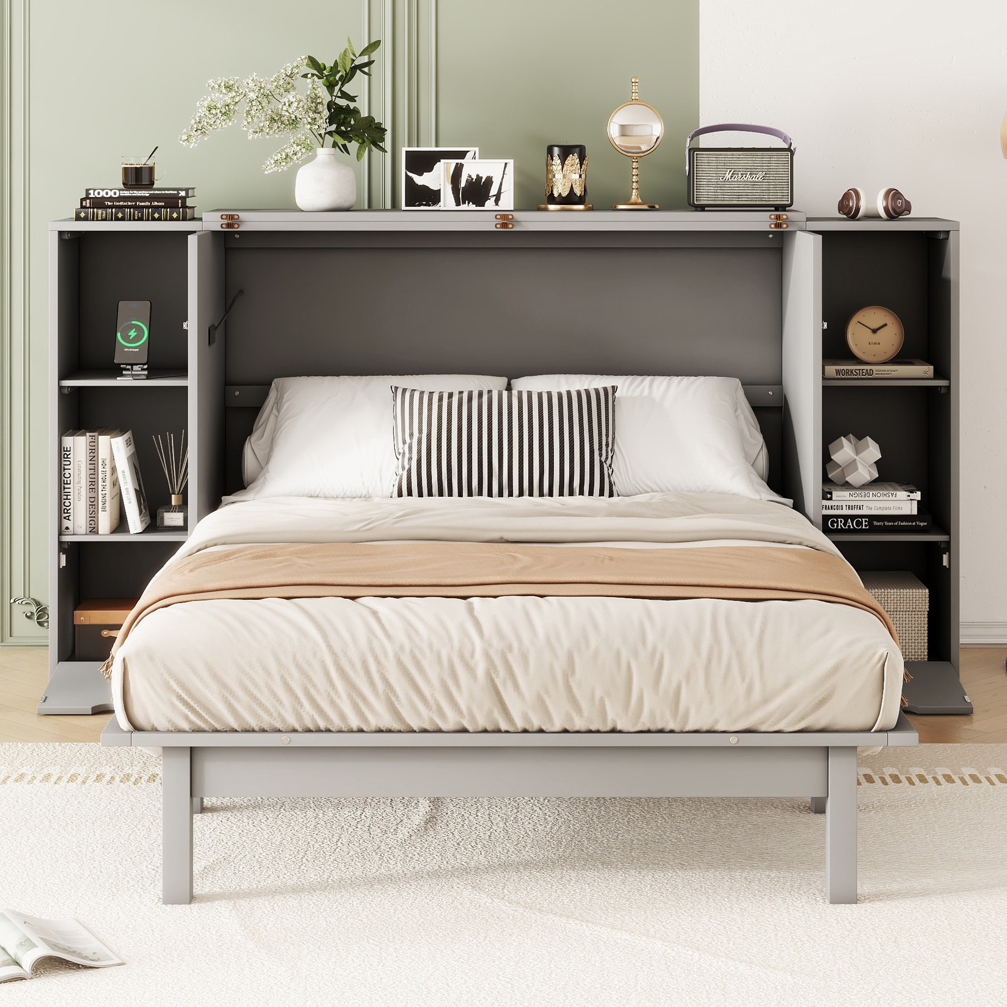 Decopom Bed Murphy Storage Bed | Wayfair