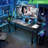 X-win Electric Height Adjustable Standing Desk, 71" X 29.5" 4-leg Ergonomic Sit To Stand For Home Office, Powerful Dual Motor Work Surface, Carbon Fiber Textured Black
