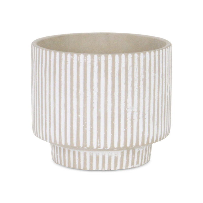 Pot à fleurs en céramique fabriqué à la main Johnnous, 6 po x 6,75 po x 6,75 po