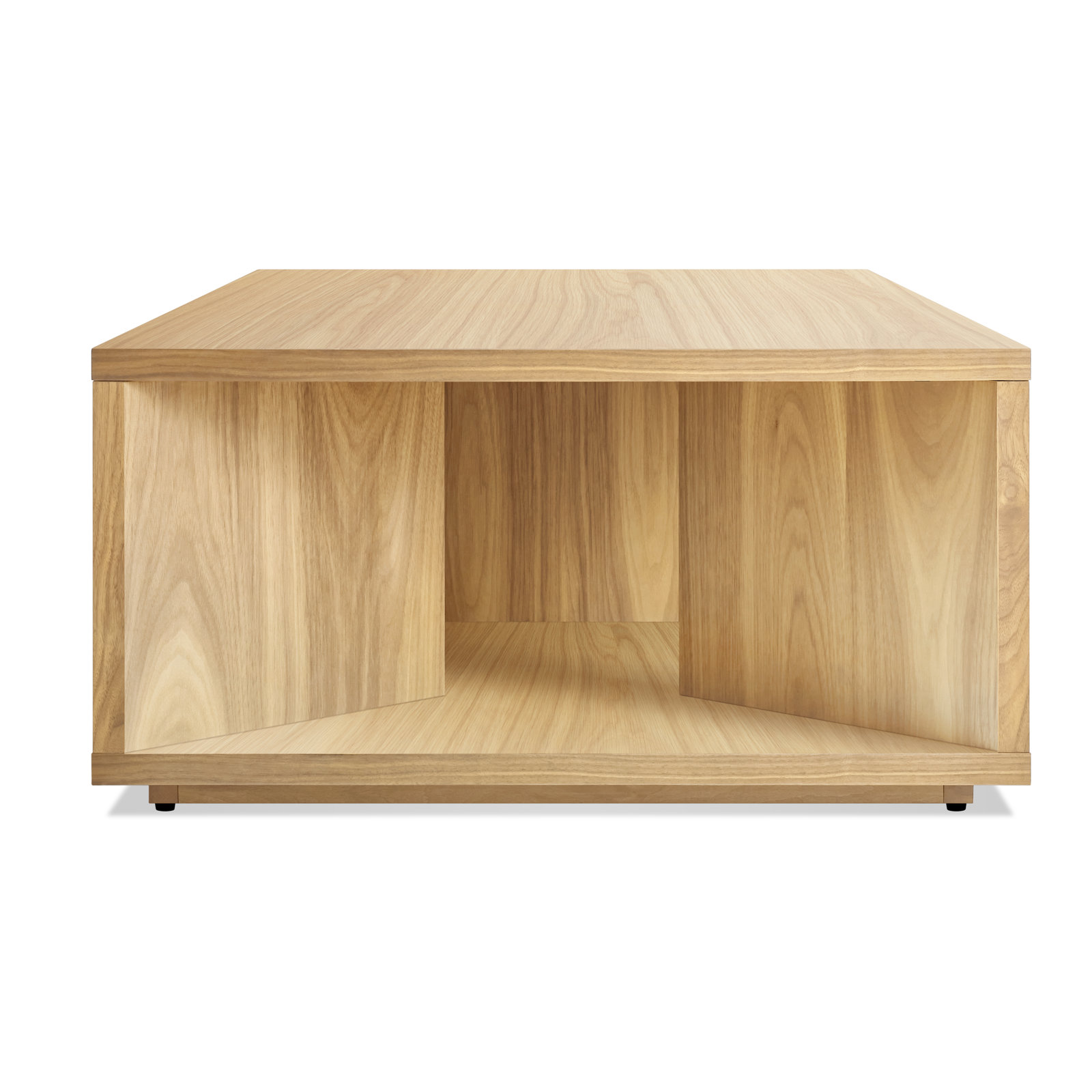 Low Space Solid Wood Single Coffee Table, White Oak