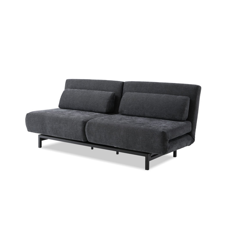 Iso Upholstered Swivel Sofa-Bed, Dusk Gray
