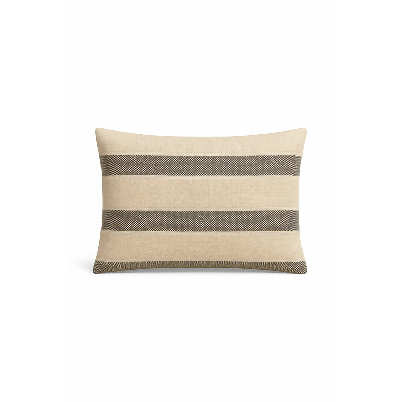 Classic Grey Sail Stripe Indoor Outdoor Pillow 14x20, Blue, Rectangle 14"H x 20"W, Pillow Cover Only - No Insert